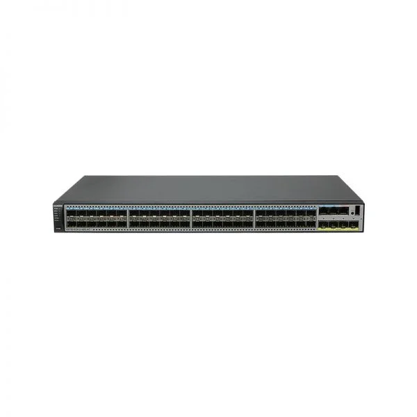 سوئیچ هواوی سری S5720 مدل S5720-52X-LI-48S-AC، با 48 پورت GE SFP / 4 پورت 10GE SFP+ و منبع تغذیه AC