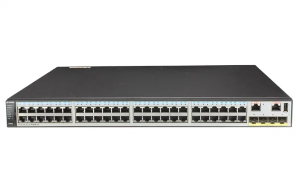 Huawei S5720-52X-PWR-SI-DC، سوئیچ هواوی S5720، 48 پورت GE PoE+/4 پورت 10GE SFP+/650W DC