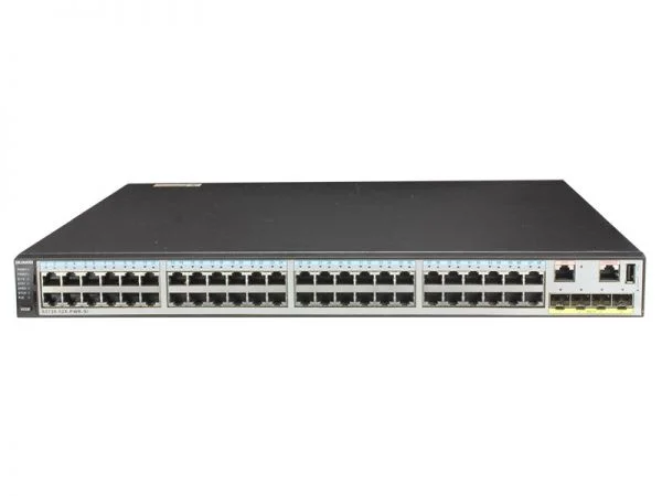 Huawei S5720-52X-PWR-SI-ACF، سوئیچ هواوی S5720، 48xGE PoE+/4x10GE SFP+/1150W منبع تغذیه AC
