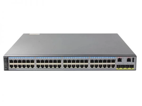 سوئیچ هواوی S5720-52P-SI-AC، 48 پورت RJ45 گیگابیت اترنت/4 پورت SFP گیگابیت اترنت/منبع تغذیه 150 وات AC