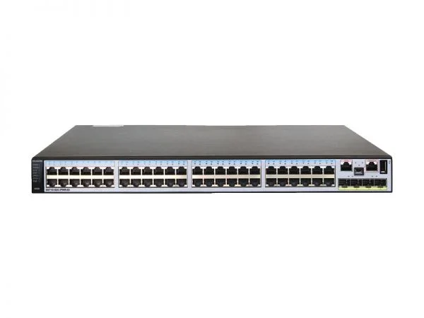 سوئیچ هواوی S5710-52C-PWR-EI، 48 پورت PoE+/4 پورت 10GE SFP+/2 اسلات/بدون منبع تغذیه