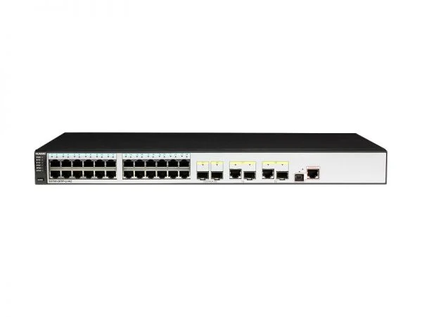 سوئیچ هواوی S5700-28TP-LI-AC، 24 پورت RJ45 گیگابیت اترنت، 2 پورت SFP گیگابیت، 2 پورت دو منظوره، منبع تغذیه AC