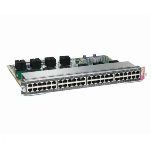 WS-X4648-RJ45-E، کارت خط سیسکو کاتالیست 4500 سری E، 48 پورت 10/100/1000 RJ45 بدون فن و منبع تغذیه
