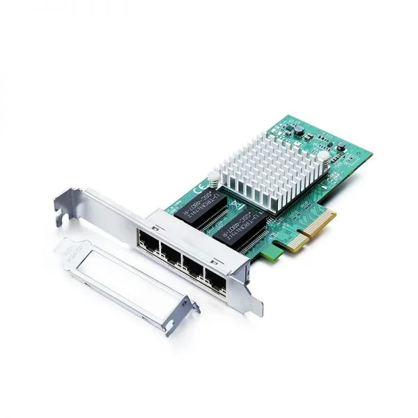 کارت شبکه اینتل I350-T4 PCI-E چهار پورت الکتریکی 1G 4X، کارت شبکه اینتل I350-T4 PCI-E، 4x1GE RJ45/رابط PCI-E/چهار پورت