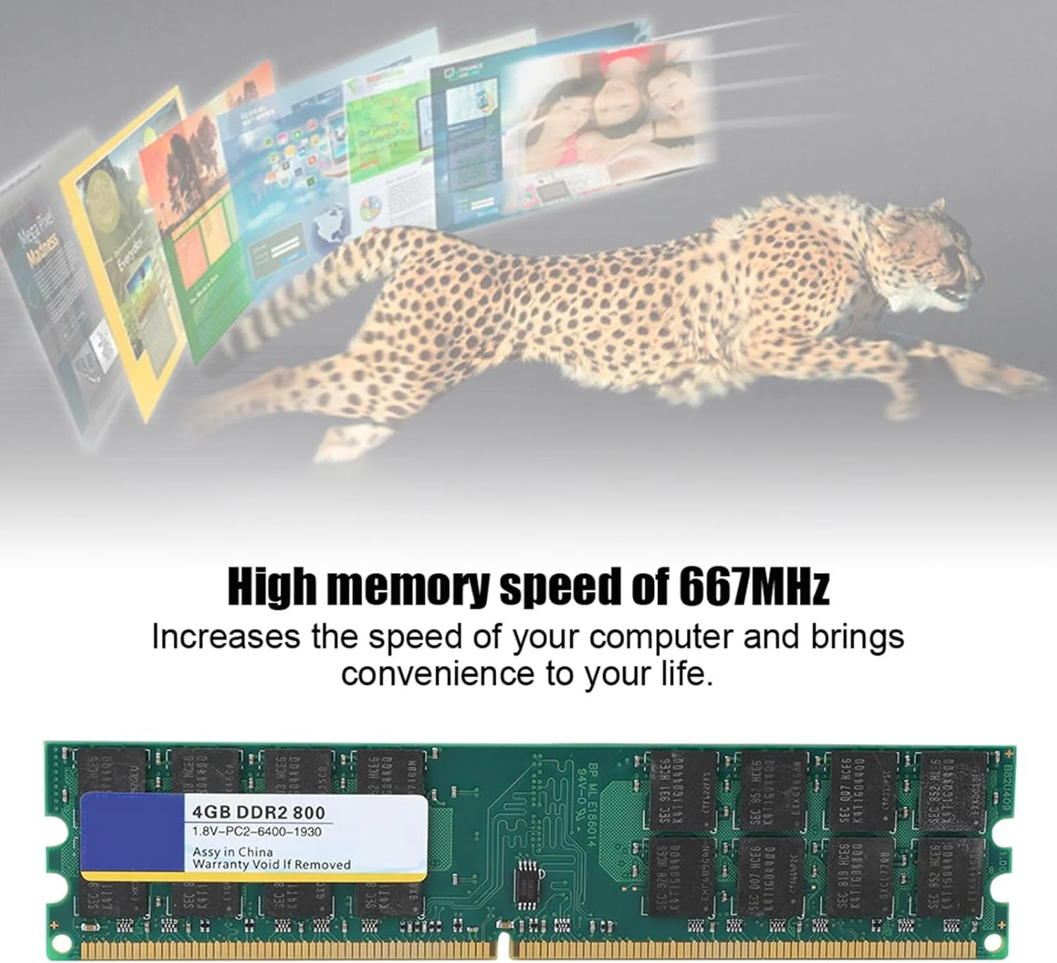 رم دسکتاپ DDR2 پیسی۶۴۰۰ ۸۰۰ مگاهرتز ۴ گیگابایت XIEDE - تصویر 3 رم دسکتاپ DDR2 پیسی۶۴۰۰ ۸۰۰ مگاهرتز ۴ گیگابایت XIEDE - تصویر 3