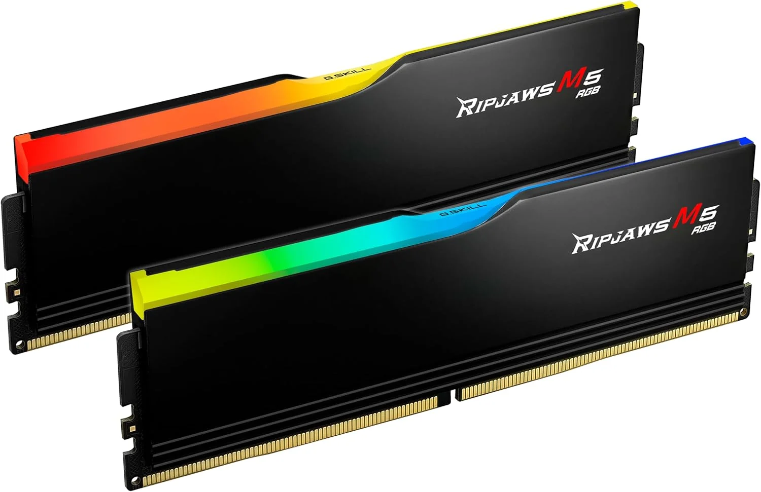 رم DDR5 کیت ۲۴ گیگابایتی G.SKILL Ripjaws M5 RGB سری ۵۲۰۰MT/s CL40 مشکی مات (۲x۱۲GB)