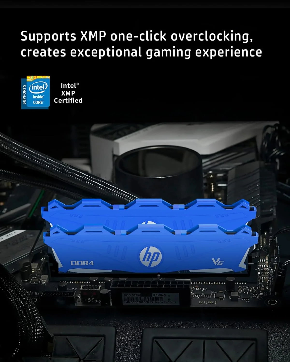 رم دسکتاپ HP V6 کیت 16 گیگابایتی (2x8 گیگابایت) DDR4 3000MHz CL16 آبی - تصویر 2 رم دسکتاپ HP V6 کیت 16 گیگابایتی (2x8 گیگابایت) DDR4 3000MHz CL16 آبی - تصویر 2
