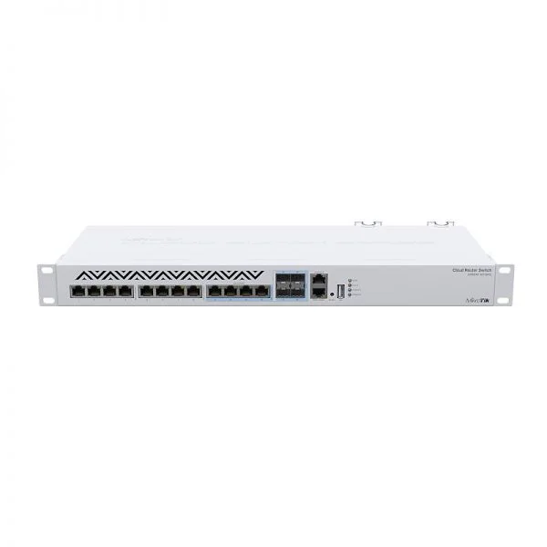 سوئیچ میکروتیک CRS312-4C-plus-8XG-RM، 8 پورت 10 گیگ RJ45 و 4 پورت SFP+