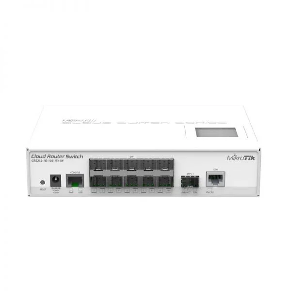 سوییچ میکروتیک CRS212-1G-10S-1S-plus-IN، ۱۰ اس اف پی، ۱ گیگابیت