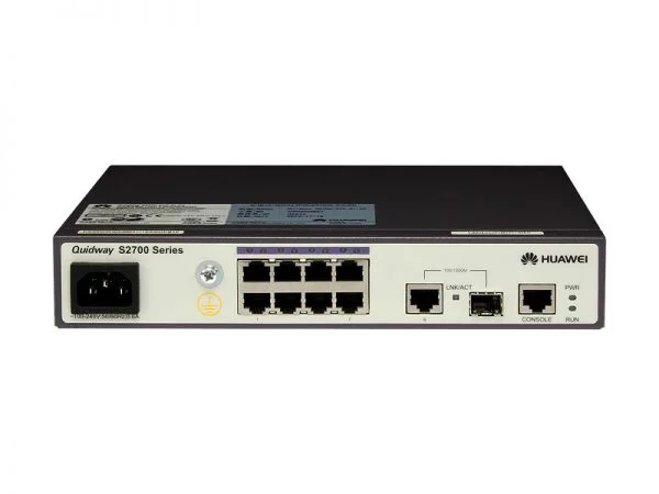 سوئیچ هواوی S2700-9TP-EI-AC، 8 پورت اترنت 10/100، 1 پورت کومبو، برق AC