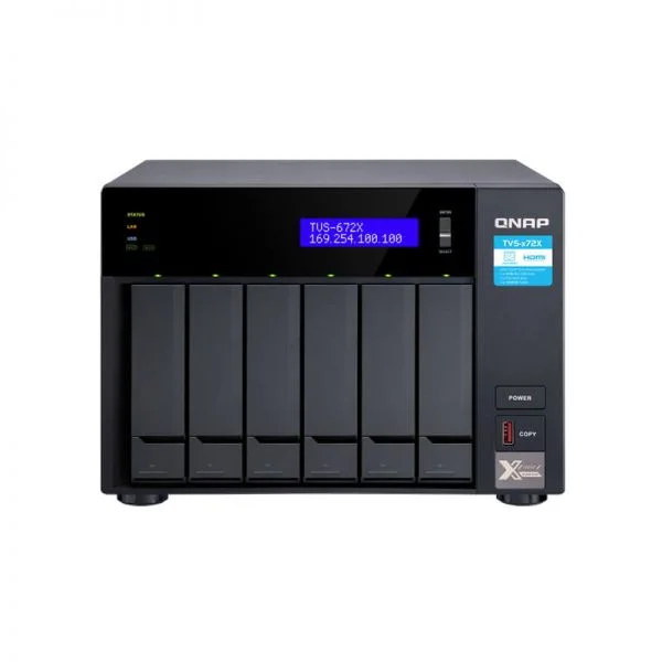 دستگاه NAS کیو‌نپ TVS-672X-i3-8G با پردازنده اینتل Core i3 و 8 گیگابایت رم