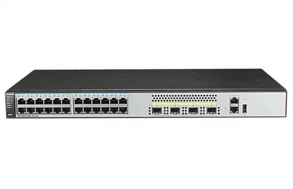 سوئیچ هواوی S5720S-28X-SI-DC، 24 پورت گیگابیت، 4 پورت 10 گیگ SFP+، تغذیه DC