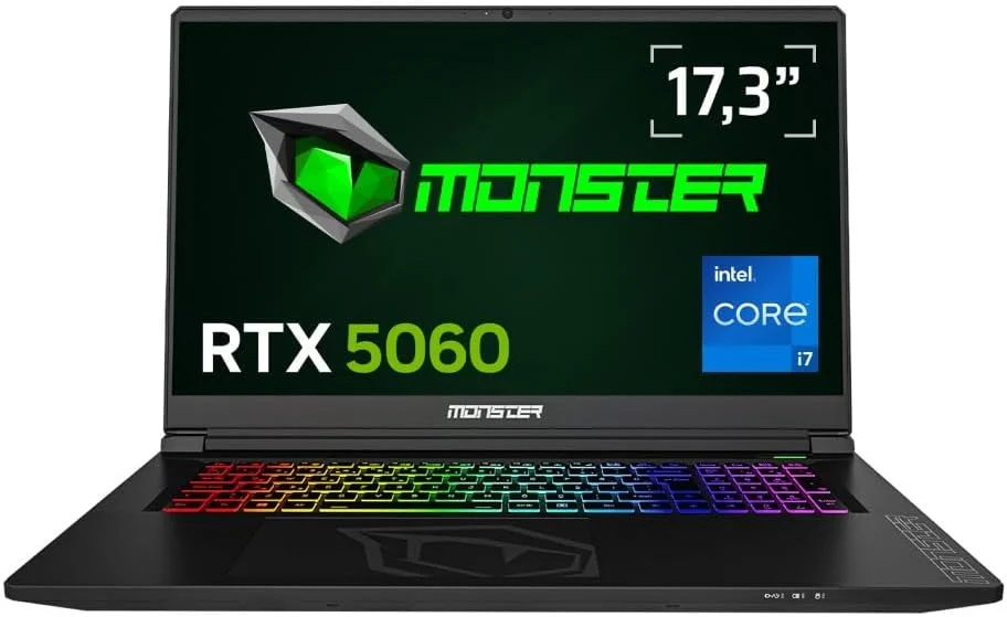 لپ تاپ گیمینگ مانستر تولپار T7 V26.2.14 i7 13620H 24GB 1TB SSD RTX 5060