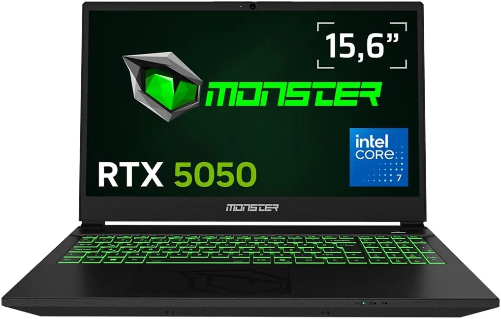 لپ تاپ مانستر Abra A5 V22.2.8، پردازنده Core i7، رم 64 گیگ، حافظه 1 ترابایت SSD، گرافیک RTX 5050، نمایشگر 15.6 اینچ FHD 144 هرتز