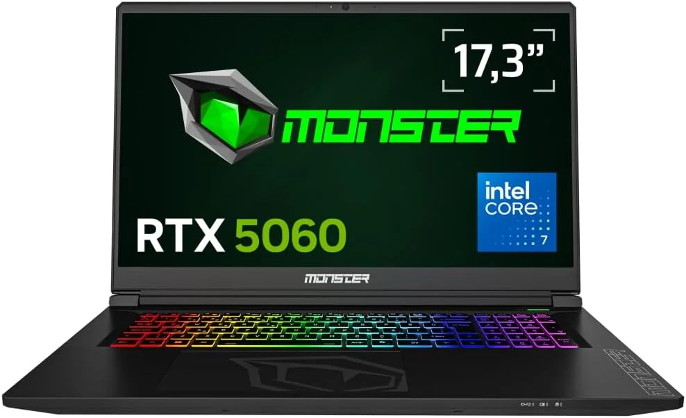 لپ تاپ گیمینگ مانستر تولپار T7 V26.3.4، Core i7 1350H، 16 گیگابایت رم، 1 ترابایت SSD، RTX 5060، نمایشگر 17.3 اینچ FHD 144 هرتز