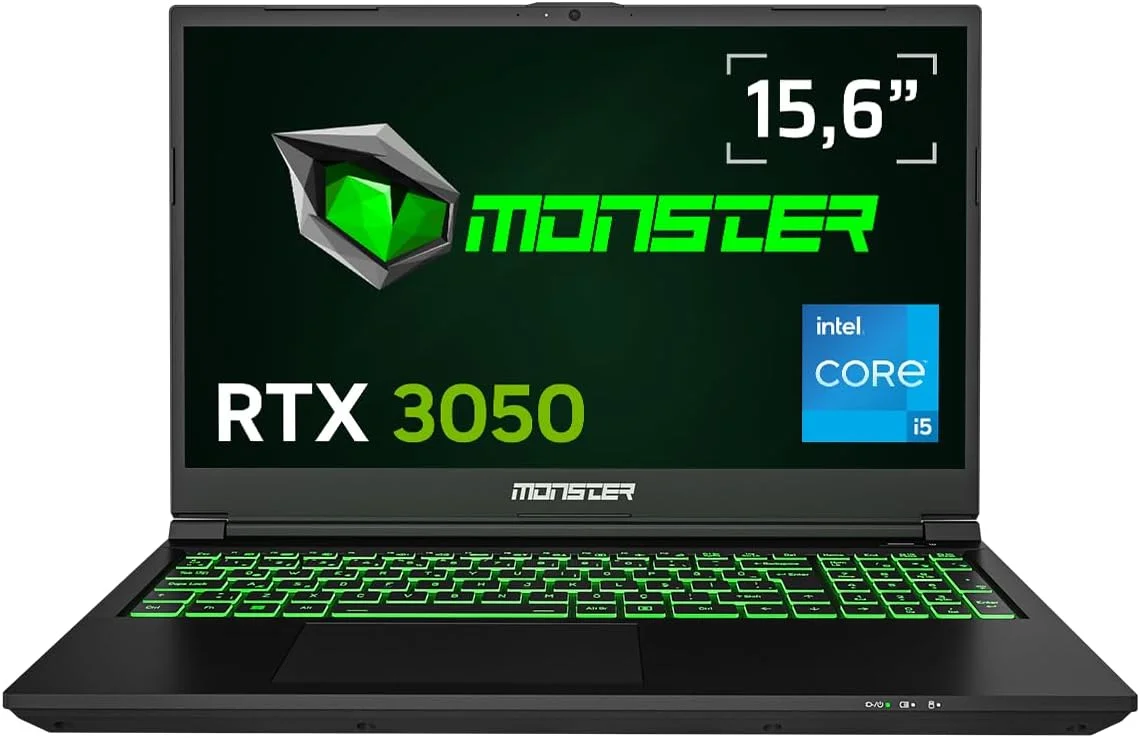 لپ تاپ مانستر Abra A5 V21.6.2، پردازنده i5 نسل ۱۳، ۳۲ گیگ رم، ۱ ترابایت SSD، RTX 3050