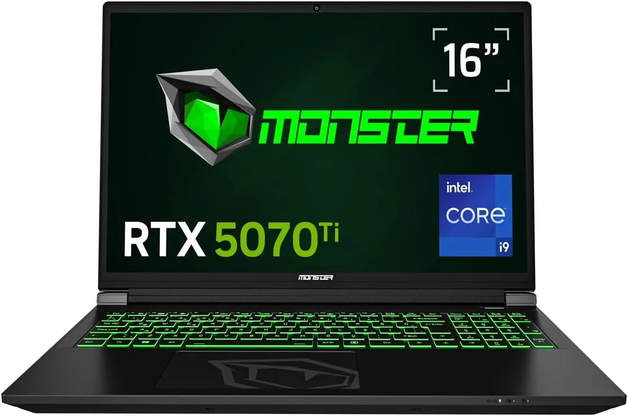 لپ تاپ مانستر تولپار T6 V3.7.1 i9 13900HX 16GB 1TB SSD RTX 5070 Ti