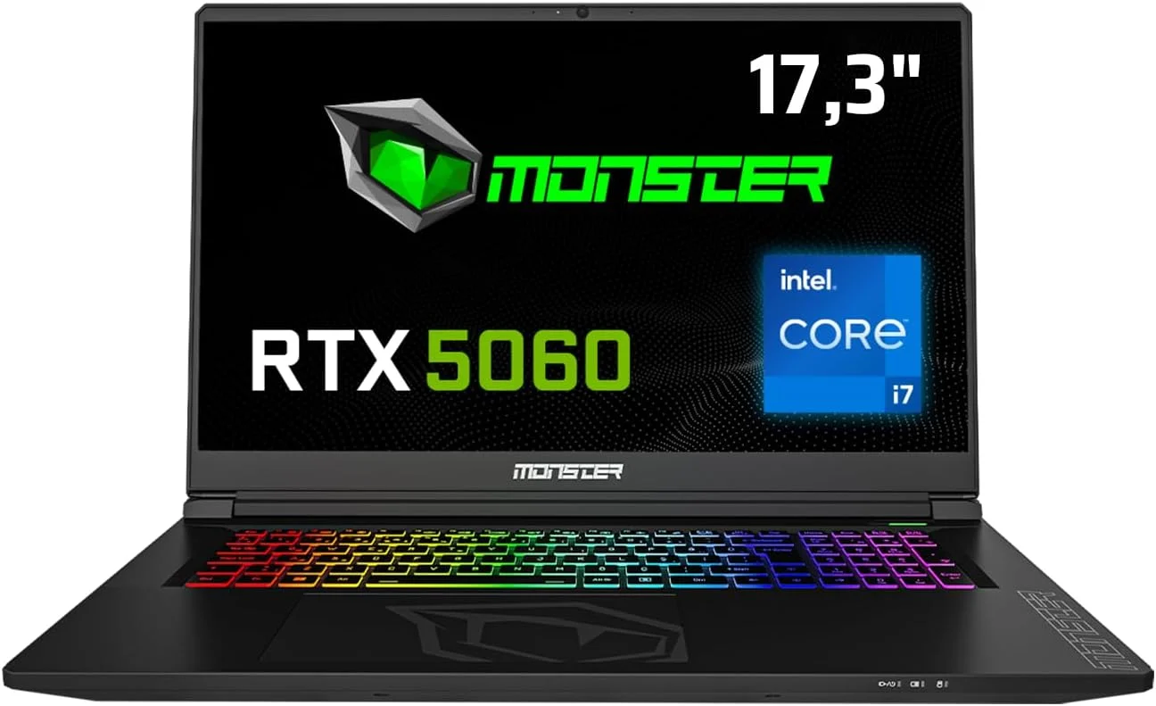 لپ تاپ مانستر تولپار T7 V26.2.1 i7 13620H 16GB 1TB SSD RTX 5060 17.3 اینچ