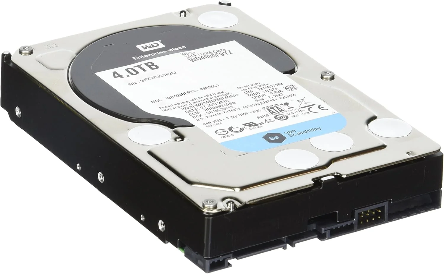 هارد دیسک وسترن دیجیتال WD4000F9YZ ظرفیت 4 ترابایت