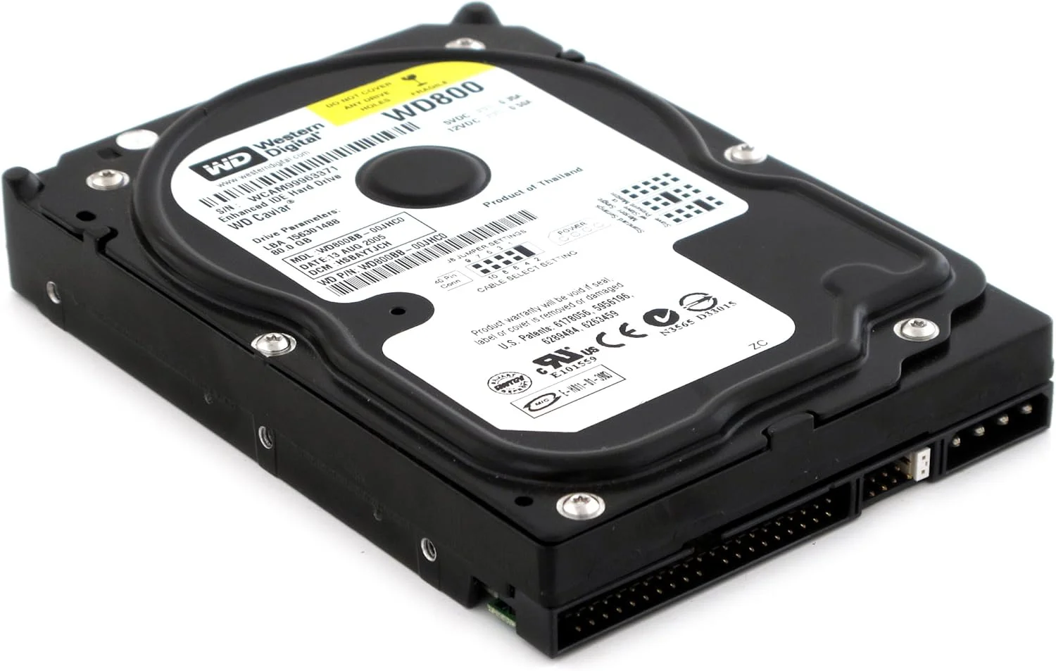 هارد دیسک وسترن دیجیتال 80 گیگابایت IDE PATA 7200RPM