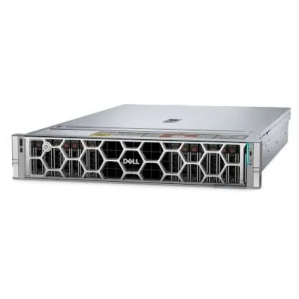 سرور دل PowerEdge R770 با 2 پردازنده اینتل 6527P، 64 گیگابایت DDR5 و 2 اس‌اس‌دی SAS 960 گیگابایتی