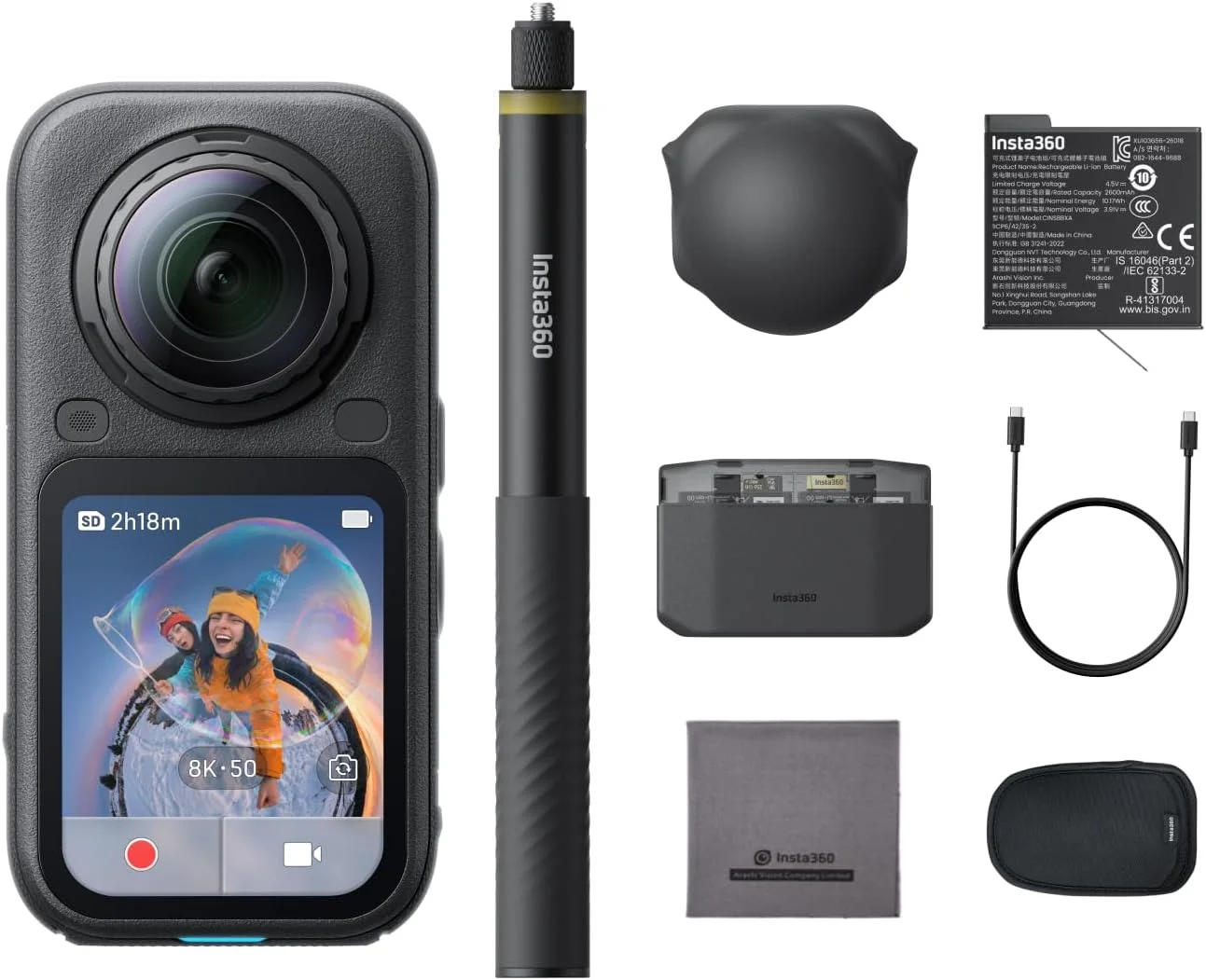 دوربین 360 درجه اینستا 360 مدل X6 نسخه Essentials مشکی