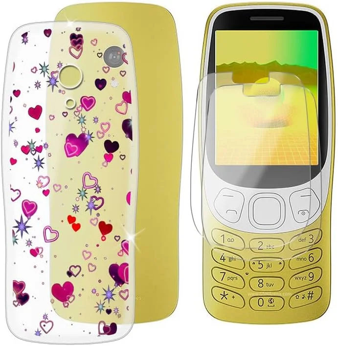 قاب و گلس گوشی نوکیا Nokia 3210 2024 مدل Romantic Love