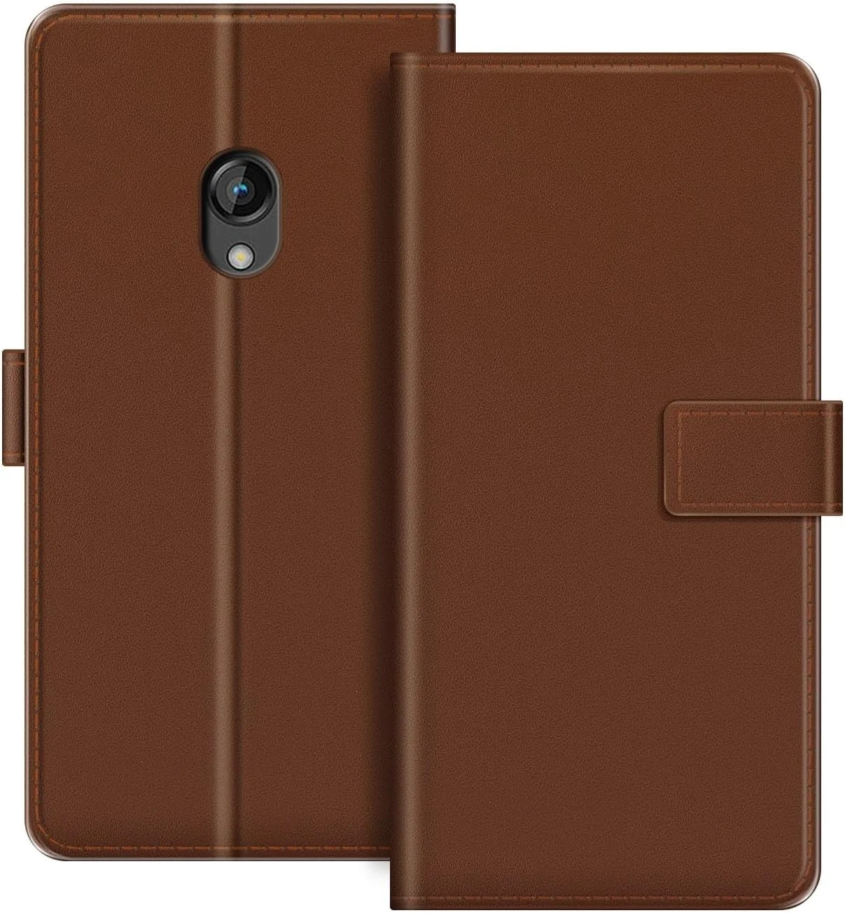 کیف چرمی گوشی نوکیا Nokia 3210 2024 مدل کتابی - قهوه‌ای