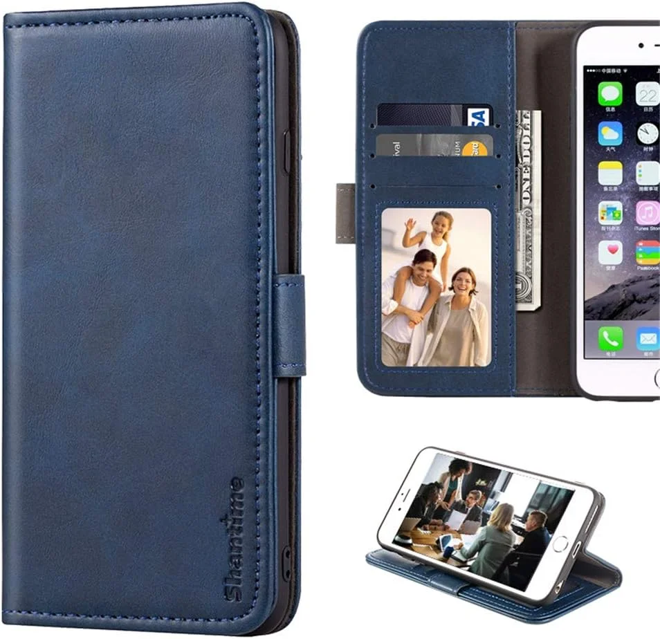 کیف چرمی نوکیا Nokia 3210 2024 مدل کتابی رنگ آبی