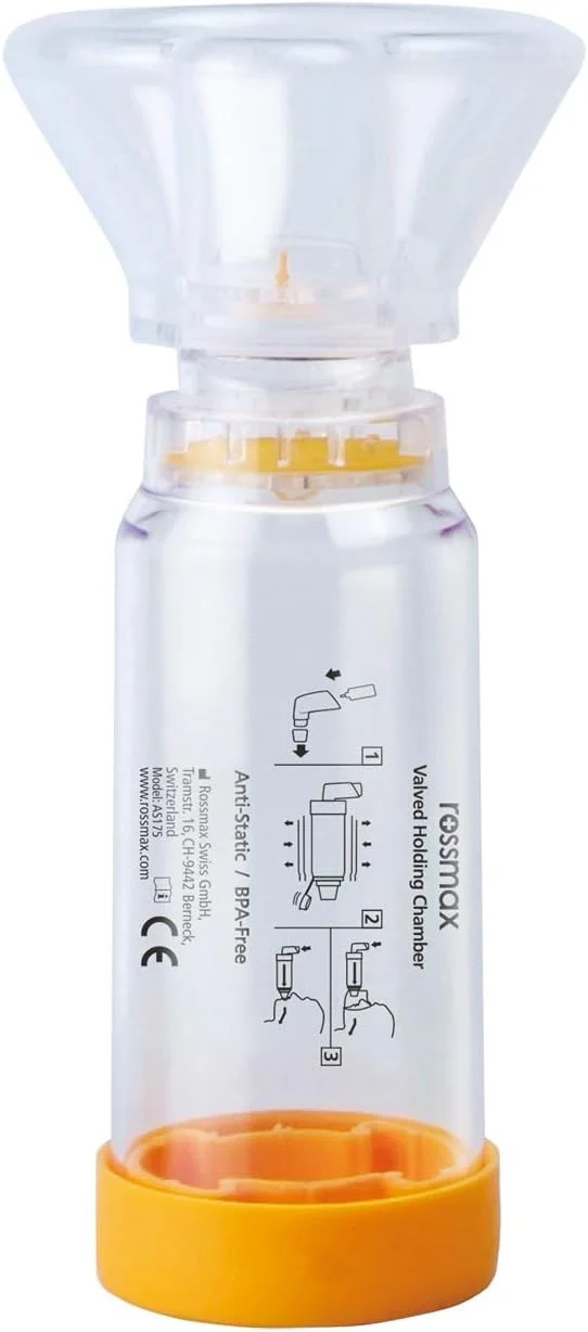 محفظه دارو (اسپیسر) آنتی استاتیک روسماکس مدل Aero Chamber سایز متوسط