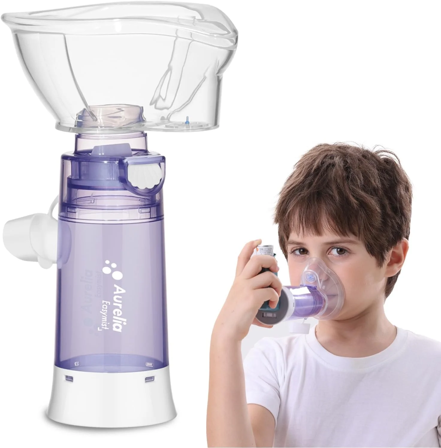 محفظه دارو (اسپیسر) استنشاقی کودک با ماسک سیلیکونی