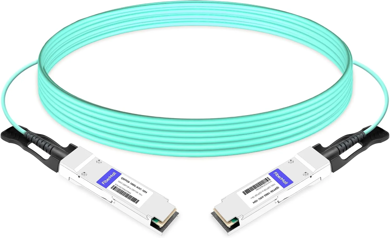 کابل فیبر نوری فعال 100G QSFP28 به QSFP28 طول 10 متر سازگار با دل