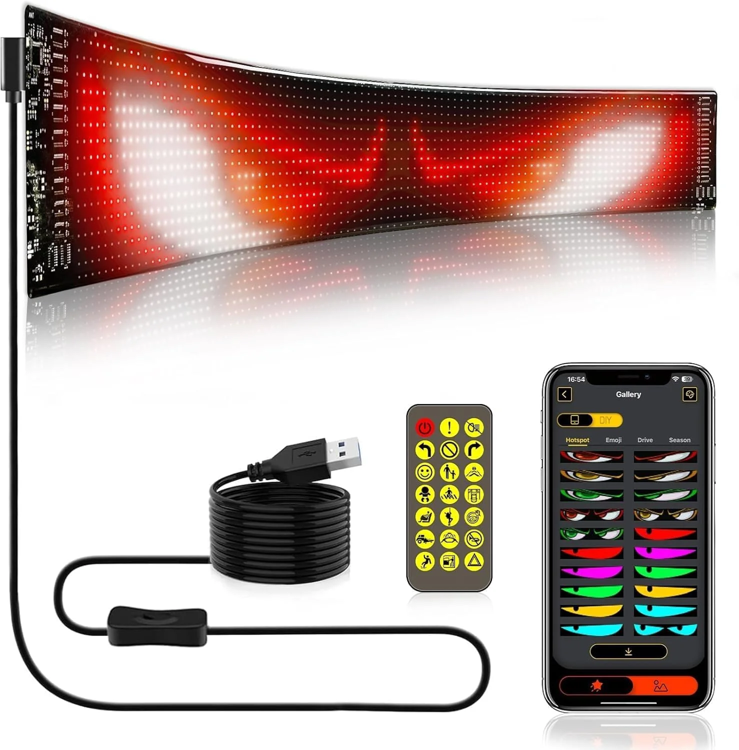 تابلو LED روان قابل برنامه‌ریزی 24 در 5 اینچ با کنترل اپلیکیشن