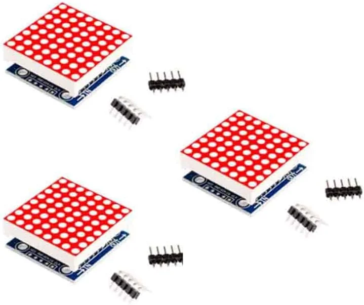 ماژول نمایشگر ماتریس ال ای دی 8 در 8 مدل MAX7219 - بسته 3 عددی