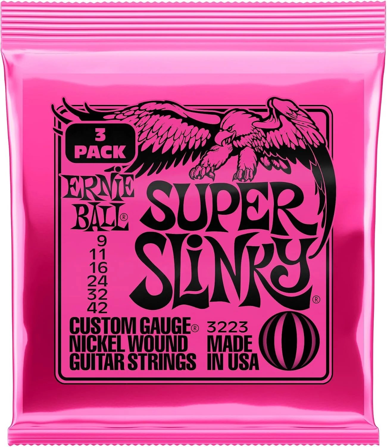 سیم گیتار الکتریک ارنی بال مدل Super Slinky 009-042 (بسته ۳ عددی)