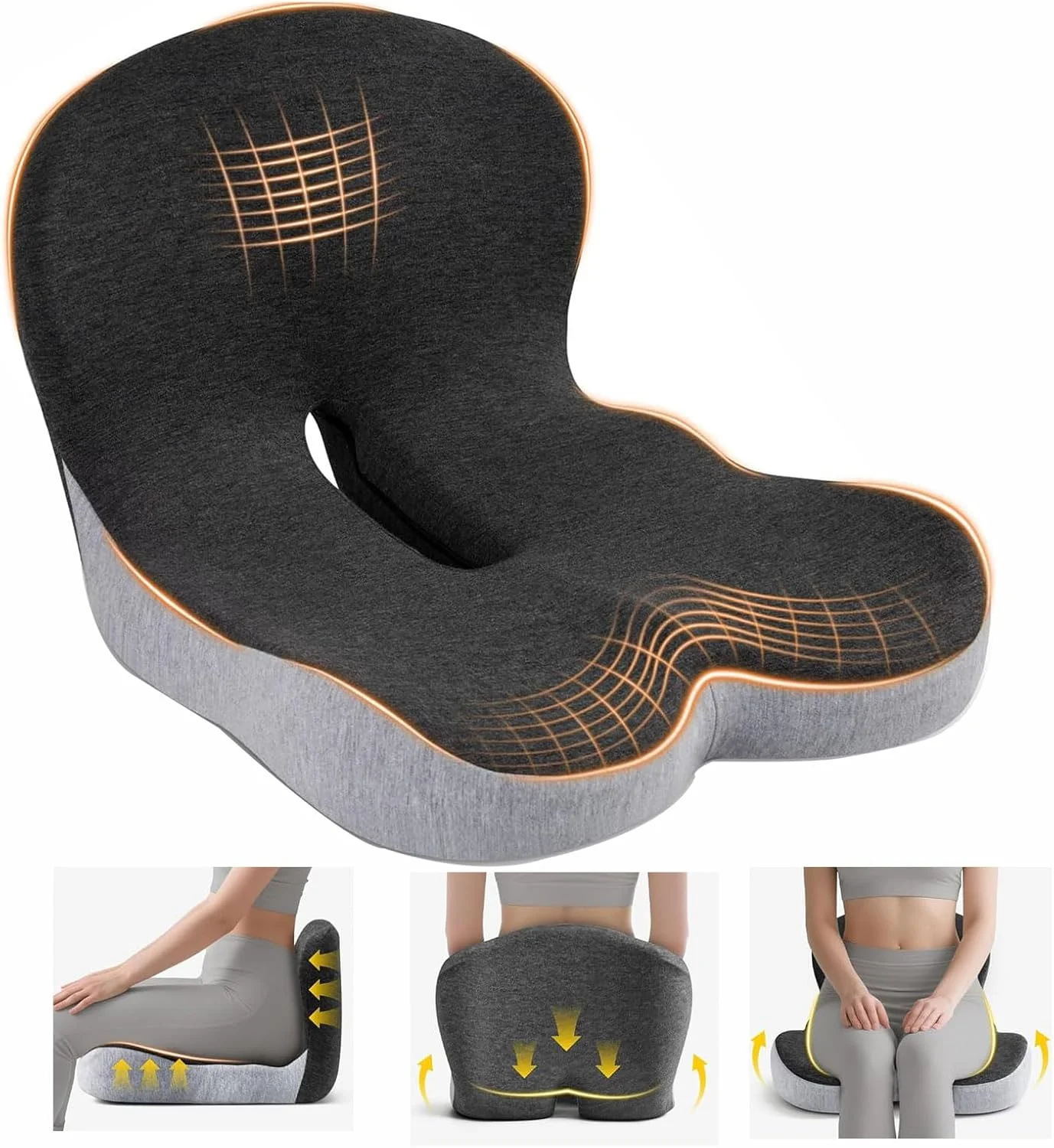 بالش طبی نشیمنگاه ارگونومیک مدل L-Shape مموری فوم بالش طبی نشیمنگاه ارگونومیک مدل L-Shape مموری فوم