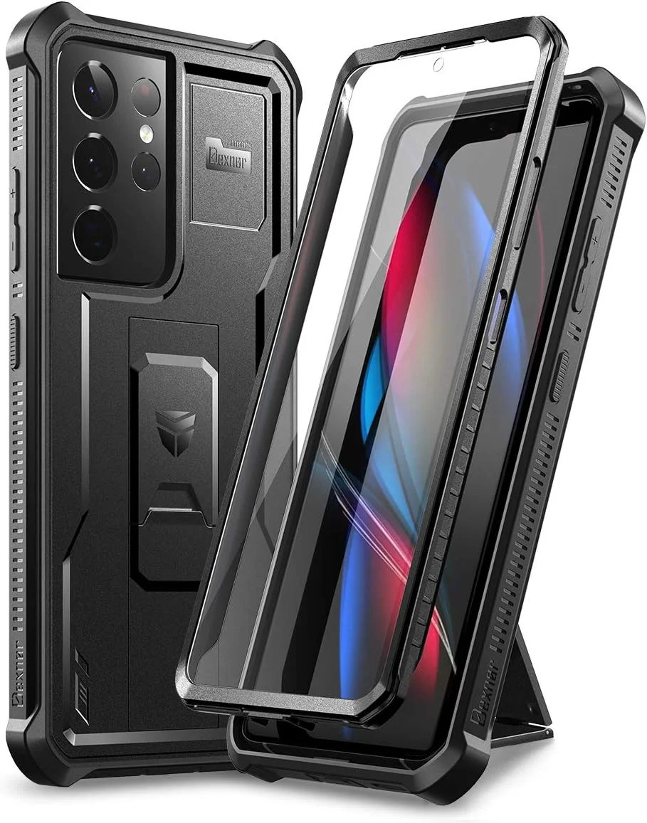قاب محافظ سامسونگ گلکسی S21 Ultra دیکسنور با محافظ صفحه و استند