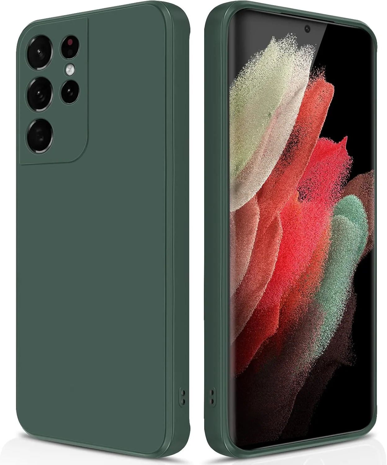 کاور سیلیکونی سامسونگ گلکسی S21 Ultra 5G مدل جیون رنگ سبز
