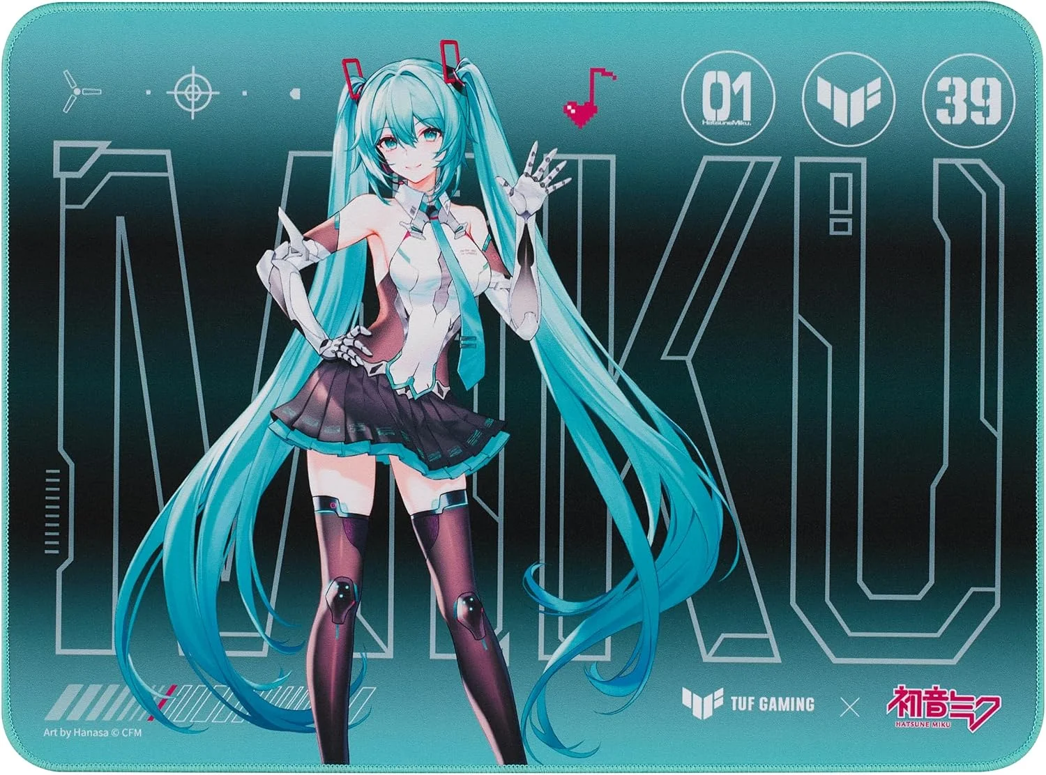 ماوس پد گیمینگ ایسوس مدل TUF Gaming P1 نسخه Hatsune Miku