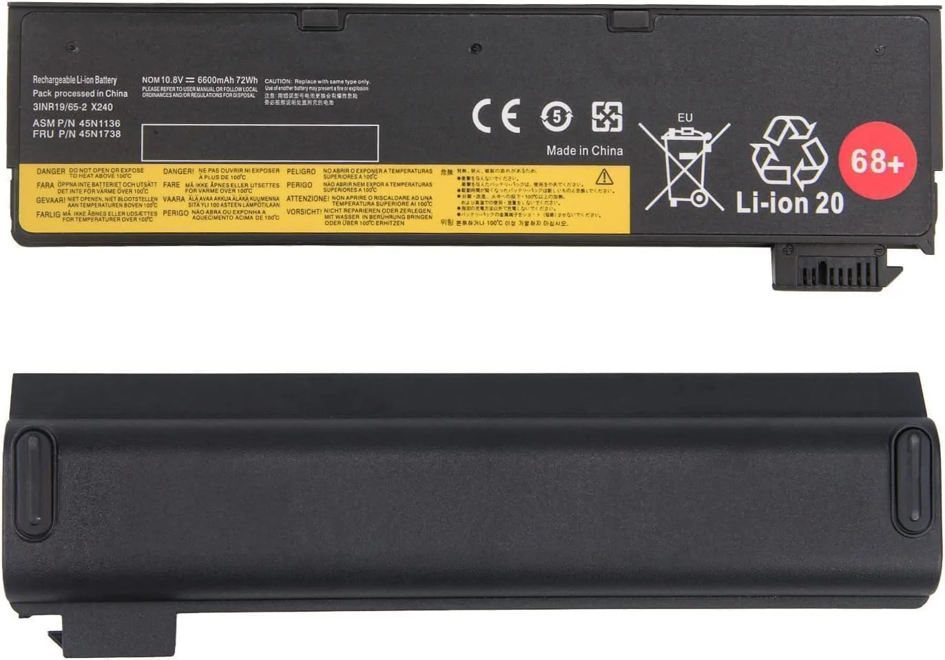 باتری لپ‌تاپ لنوو ThinkPad مدل 68+ ظرفیت 72 وات‌ساعت