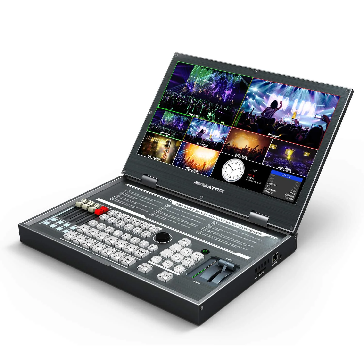 میکسر تصویر و ویدیو سویچر AVMatrix مدل PVS0615 شش کانال