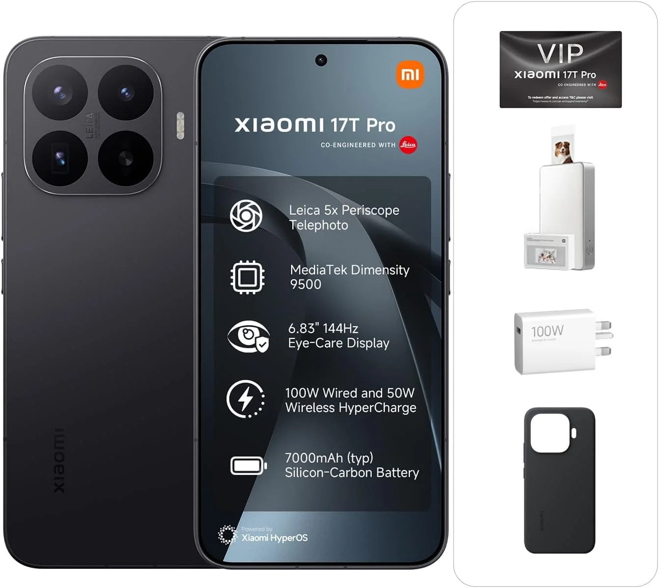 گوشی موبایل شیائومی مدل 17T Pro 5G ظرفیت 512 گیگابایت رنگ مشکی