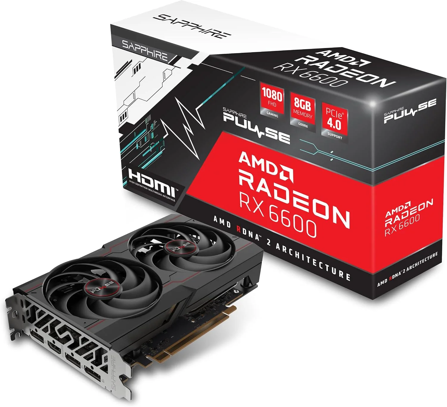 کارت گرافیک سافایر AMD Radeon RX 6600 8GB GDDR6