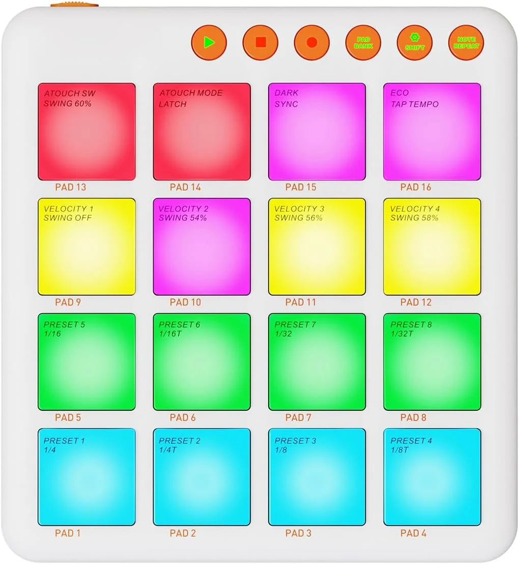 میدی کنترلر پرتابل ایکام مدل Dynamic RGB بی سیم سفید