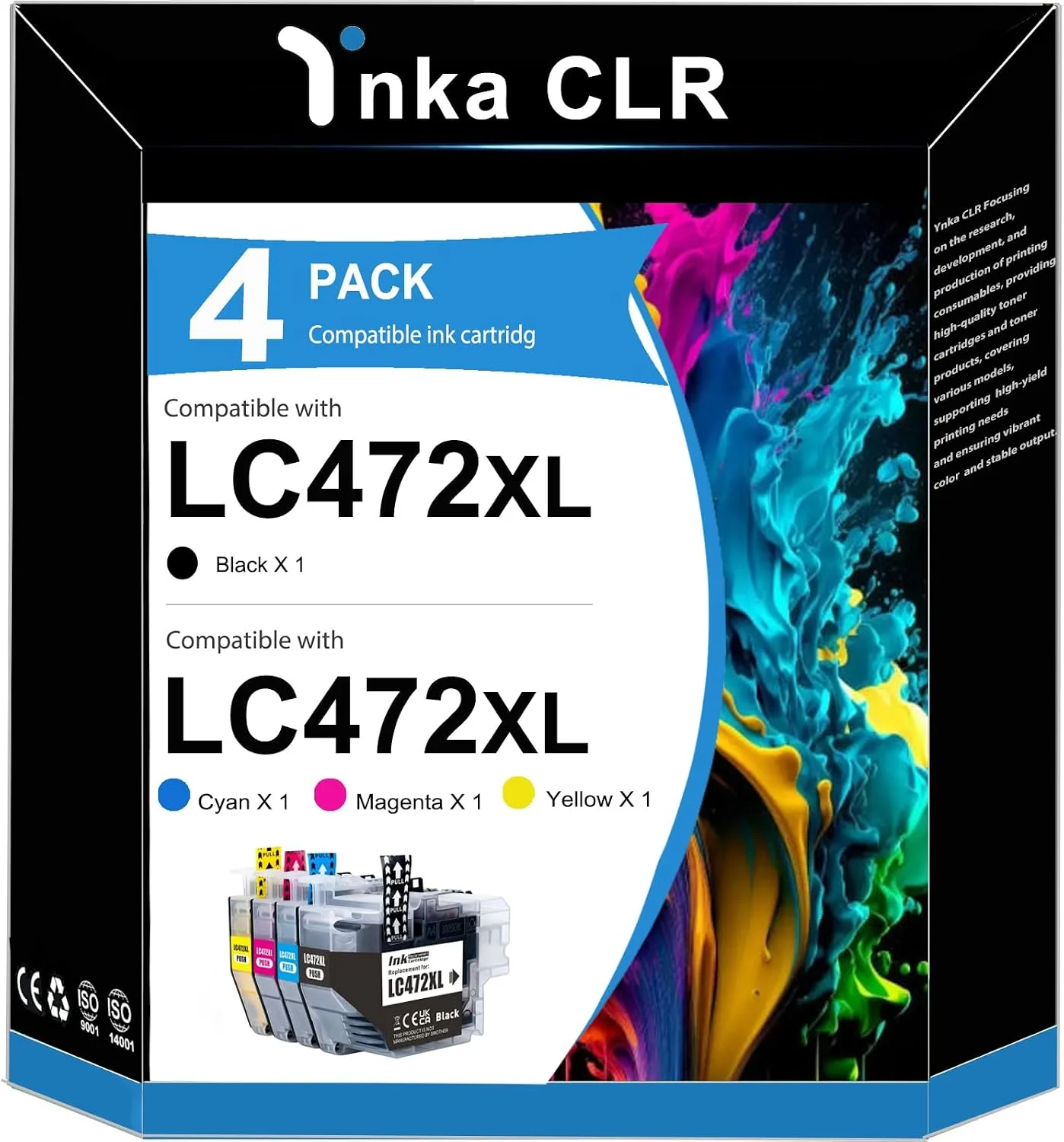 کارتریج جوهرافشان سازگار مدل LC472XL برای پرینتر برادر کارتریج جوهرافشان سازگار مدل LC472XL برای پرینتر برادر