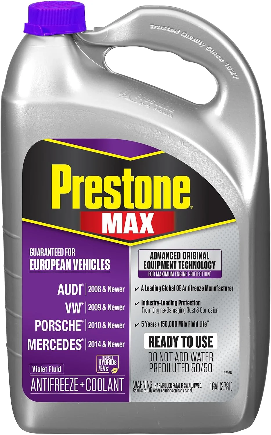 ضد یخ و مایع خنک کننده موتور پرستون مدل MAX Euro Violet حجم 50/50