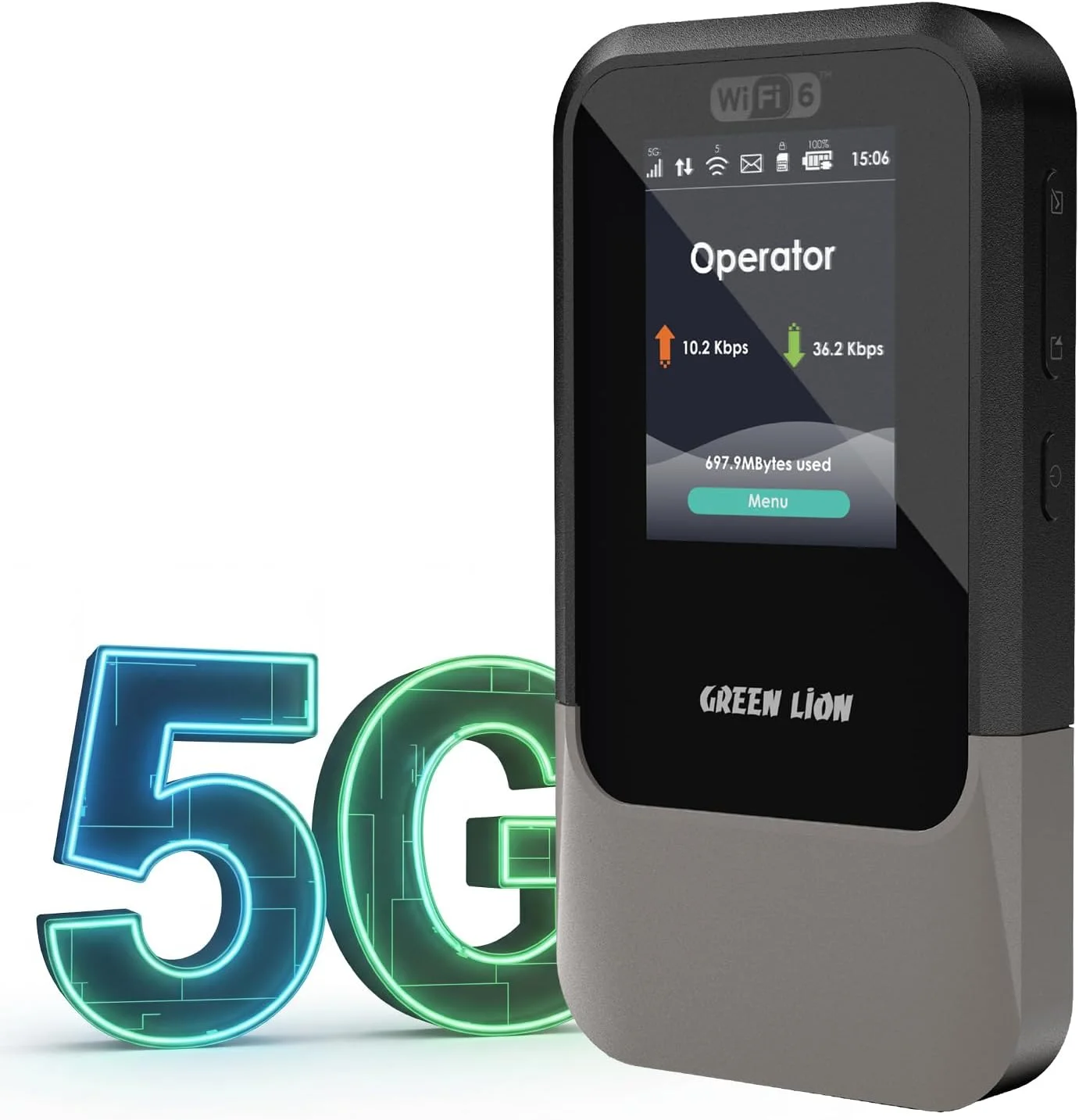 مودم جیبی هوشمند گرین لاین مدل 5G MiFi با باتری 4000 میلی‌آمپر
