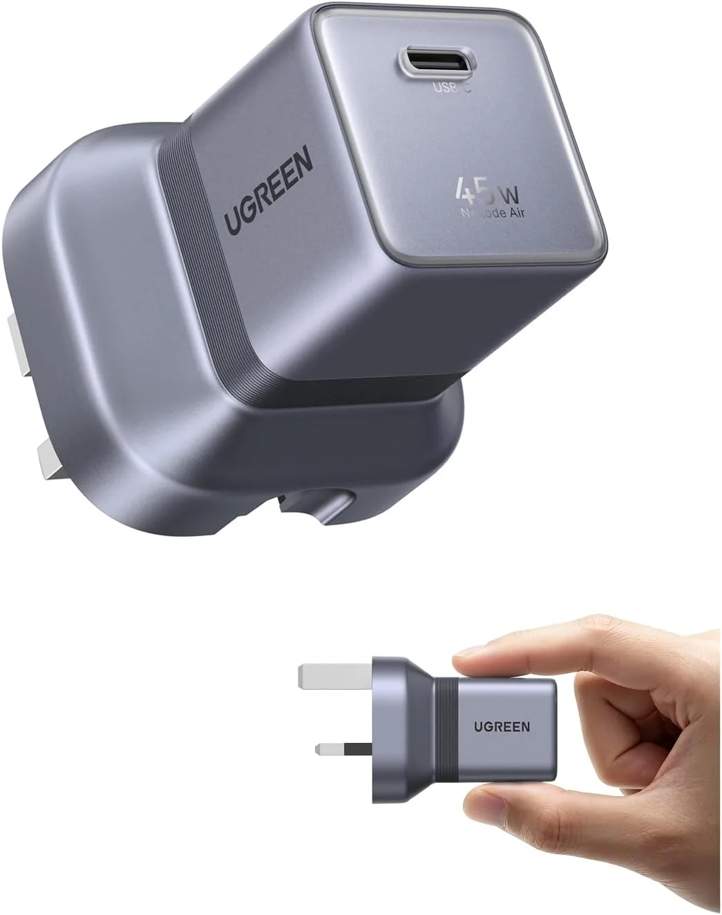 شارژر دیواری ۴۵ وات یوگرین Nexode Air خاکستری