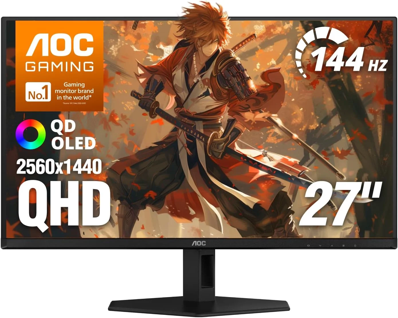 مانیتور گیمینگ ای او سی 27 اینچ QD-OLED کیو اچ دی 144 هرتز Q27GADE