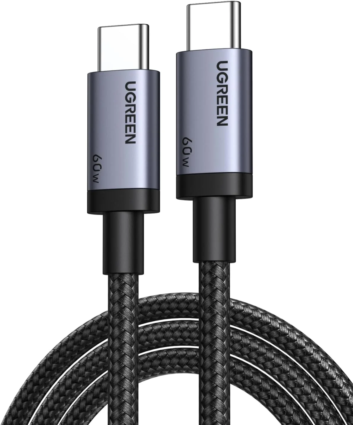 کابل تبدیل USB-C به USB-C یوگرین طول 2 متر توان 60 وات